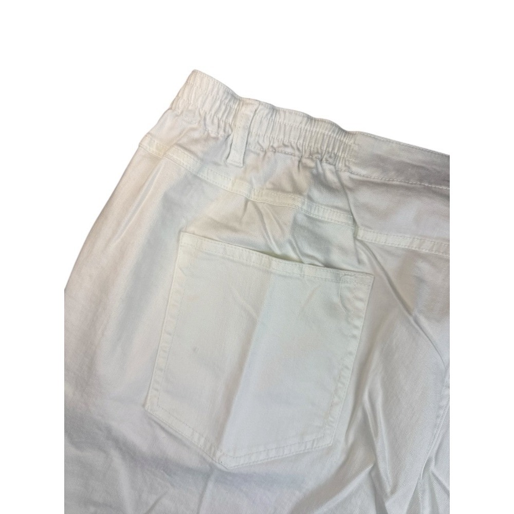 Norm Thompson Women's White Straight Leg Pants Sz 20W New Hidden‎ Elastic Waist - Picture 4 of 9